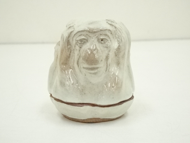 道具 ] - 道具 萩焼 二代 納富鳥雲造 干支申香合（共箱） | ネット